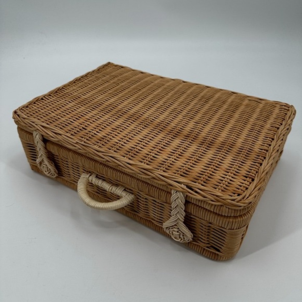 Wicker Storage Trunk Basket - Natural Brown